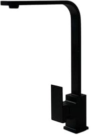 Soft Collection Venice Square Modern Kitchen Mixer Taps Monobloc Single Lever Faucet (Matte Black)