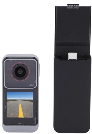 Zunate Caméra de Poche 4K, Caméscope Vidéo 4K/30 Fps avec Double écran Tactile de 1,3 Pouces, Stabilisation 6 Axes, Panoramique à 360°, étanche à 30 M/98 Pieds, Enregistrement Continu
