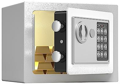 Cassetta di sicurezza Cassaforte For Ufficio Commerciale File Confidenziale Mini Chiave Di Sicurezza Password Doppia Assicurazione Antifurto Casa Cassetta Di Sicurezza Antincendio(A style White)