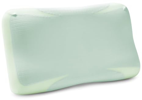UNIKOME Gel Kühlendes Kopfkissen Nackenschmerzen 60x36CM, Kühlendes Kissen Für Sommer, Cooling Pillow Höhe 9-11CM, Cushion Doppelseitiger, Oeko-Tex (Grün)