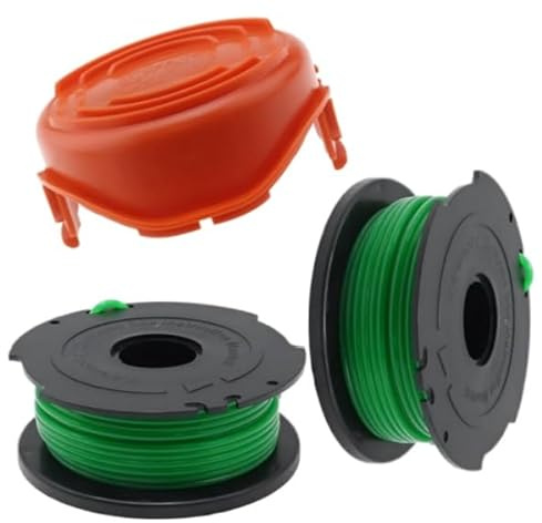 Galenkong 2 Strimmer Spool line 1 Spool Cover Compatible with Black and Decker GL7033 GL8033 GL9035, A6482 Standard Autofeed Spool Wire Replacement (6m x 2mm)