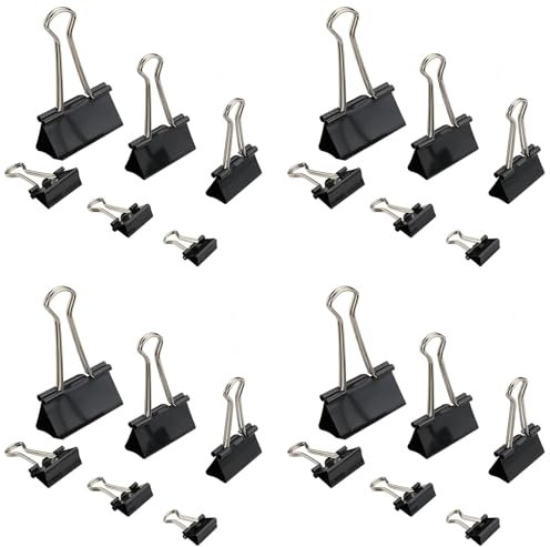 KEXIAO 24 clips plegables de acero inoxidable de cola larga para bolsas de alimentos, archivos de fotos, recibos, tablero de dibujo