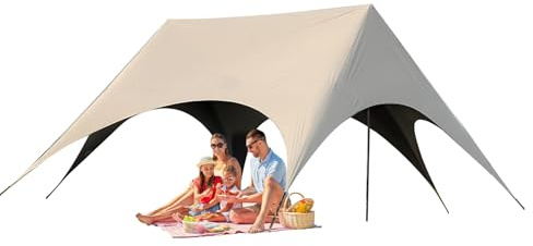 Sombreado para Exteriores | Pérgola De Camping Rápido Montaje - Protección Solar Pabellón Plegable para Barbacoa Picnic Bodas