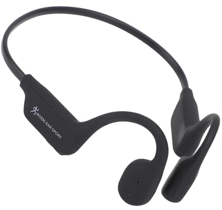 WOHPNLE Bone Conduction Headphones, IPX6 Water Proof Open Ear Headphones Bluetooth 18 Hour Long Battery Noise Cancelling Earbuds with Mic for Running