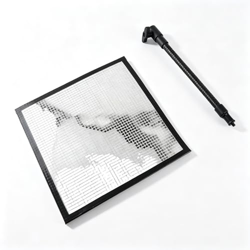 Dpofirs Ljusreflektor, 9,4 X 9,4 Tums Multispegelljusreflektor med Justerbart Stöd, Flexibel Ljusformning, för Studiofotografering Utomhusbelysning (Silver)