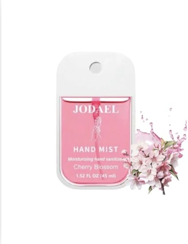 Mist Hydrating Hand Sanitizer Spray for Adults, Travel size, Up to 500 Sprays, Multi-Flavor, Quick-Dry & Non-Sticky, Portable Hand Cleanser For Daily Use (Cherry Blossom)