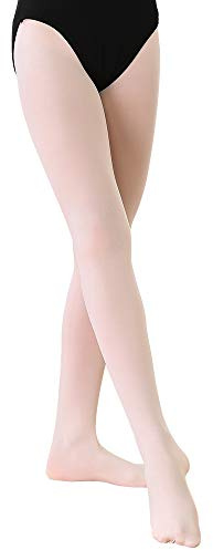 Soudittur Medias de Ballet Danza Para Niñas y Mujer 90 DEN en Rosa, M (125-140 cm)