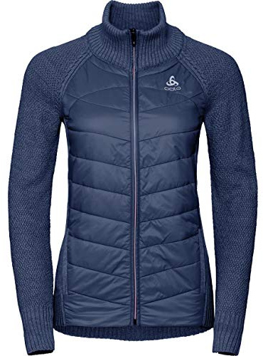 Odlo Damen X-pod Fan Damen Fleecejacke, diving navy - formula one, L EU