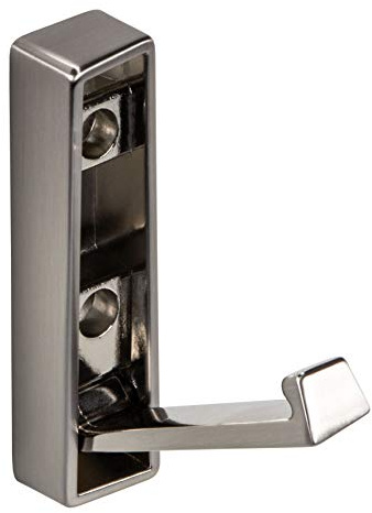 Gedotec Klapphaken klappbar Kleiderhaken Garderobe für Wand-Montage - JUNUS | Kleider-Aufhänger Edelstahl-Optik | Wandhaken zum Aufschrauben | 1 Stück - Aufbau-Haken Bügelhalter inkl. Schrauben