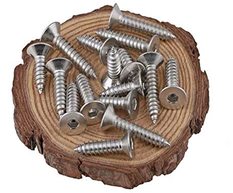 BOZONLI M3 Holzschrauben, Blechschrauben, Edelstahl Innere Sechskant Senkkopf Selbstschneidende Schrauben, Universalschraube, M3×16mm,100 pcs