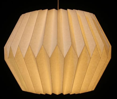 Origami Design Papier Lampenschirm, faltbar, modern, Modell Umbria 1 | Falttechnik für kreative Lichtgestaltung, Magnetverschluss, leicht aufzufalten, elegantes Design