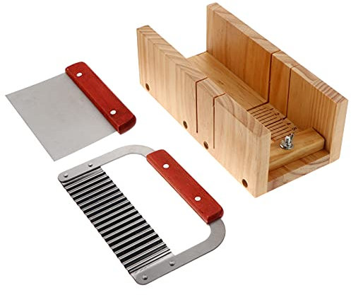 EXCEART Holz Seifenausstecher Mit Wellen Und Geraden Form Für DIY-seifenzubehör Und Seifenherstellungswerkzeug Geeignet Für Seifengrößen