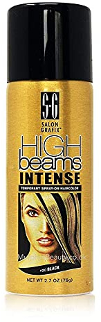 High Beams Intense Temporary Spray On Hair Color - #20 Black Aerosol 2.7 oz.-set 2