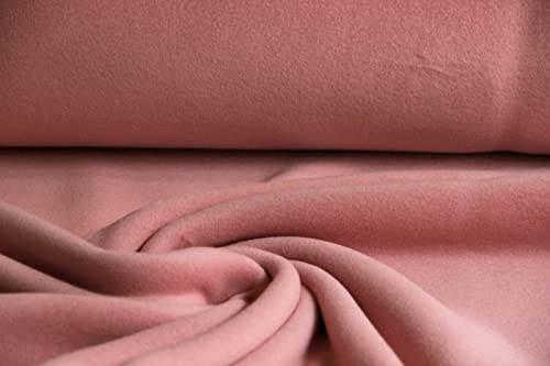 Bio Baumwoll Fleece Meterware - Fleecestoff Bio - Organic Baumwolle - Polarfleece Baumwolle - Biofleece - Fleecestoff ***25 cm x 154 cm***, Farbe: 011 rosa