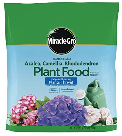 Miracle-Gro Water Soluble Azalea, Camellia, Rhododendron Plant Food - Fertilizer for Acid-Loving Plants & Flowers, 5 lb.