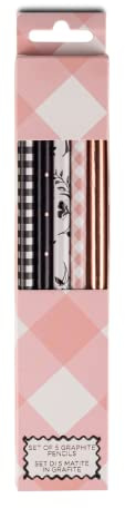 Tri-Coastal Design Unisex Set mit 5 Stiften in Roségold Folie Clean & Chic Set mit 5 Pencils Rose Gold Foil Clean & Chic, Mehrfarbig, Einheitsgröße