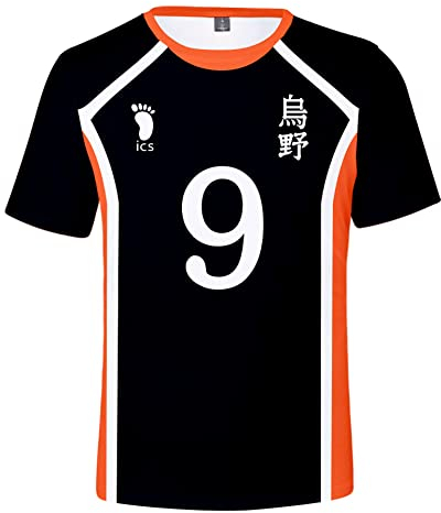 MEDM Anime Haikyuu Cosplay T -Shirt Männer Karasuno High School Hinata Shoyo Kageyama Tobio Volleyball Uniform Lustige T -Shirts Boy Kleidung-style3||S