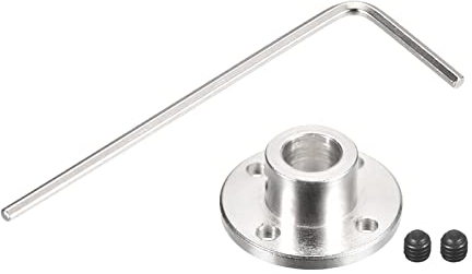 sourcing map 1pcs 10mm Bride Accouplement Raccord Axe Raccords pour DIY RC Modèle Moteurs, 2pcs Fixer Vis 1pcs Clé Hexagonale