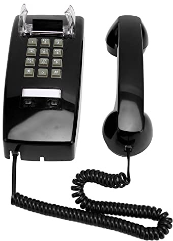Retro Wandtelefon, Wandtelefon für Festnetz mit Mechanischem Klingeln, Klassisches Wasserdichtes Schnurgebundenes Telefon mit Lautstärkeregler, Altes Wandtelefon für Küche, Zuhause