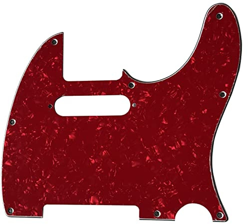 Für Fender 1962 Tele Stratocaste Pickup Gitarre Pickguard (4-lagig, rote Perle)