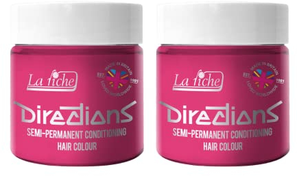 2 x La Riche Directions Semi-Permanent Hair Color 100ml Tub (Carnation Pink)