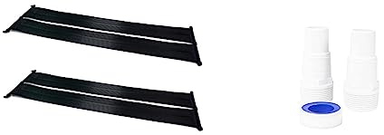STEINBACH Solarkollektor Compact – 049125 – Hochwertige LDPE Kollektoren für Pools bis 24.000 l – Auch für Salzwasser geeignet – 300 x 140 cm & Schlauchtülle Ø 32/38mm x 1,5 Außengewinde, Teflonband