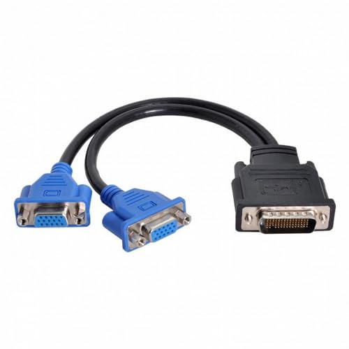 xiwai LFH - Cable de extensión DMS de 59 pines macho a doble VGA RGB hembra de 60 pines para pantallas de tarjetas gráficas GPU