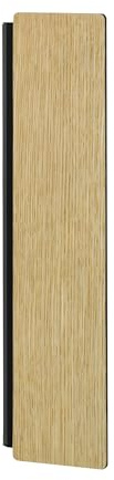 EGLO LED Wandlampe Zubialde, rechteckige Wandleuchte innen | Wandleuchter Eiche für indirekte Beleuchtung, Flurlampe aus Holz und Metall in schwarz, Lampe Wand warmweiß, FSC zertifiziert