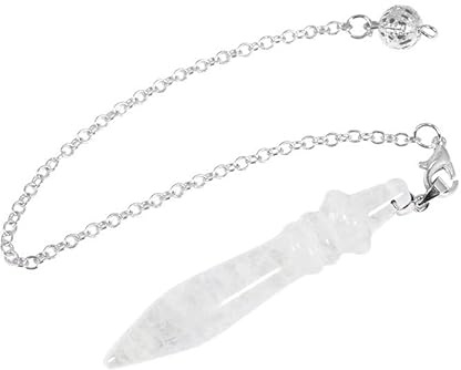 Miracles Minéraux Pendule divinatoire|Radiésthésie|ésothérisme|Pierre Naturelle|Pointe|cône|égyptien Thot|séphoroton|Merkaba|Pyramide (02 Thot | Cristal de Roche)