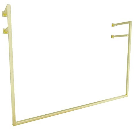 LXGJSQY An der Wand montierte Kleiderstange, Abnehmbarer Kleiderständer zum Aufhängen, Aufbewahrungsregal für Schränke, industrieller Wäscheständer aus Rohren, golden, 100 × 30 × 80 cm