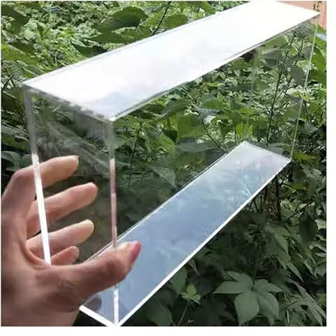 Hochtransparente Acrylplatte, 5 mm dick, quadratische Aufbewahrungsbox, Schaukasten, handgefertigte Modellabdeckung, Aufbewahrungsvitrine for Fotografie(20x10x8cm/7.9x3.9x3.1in)
