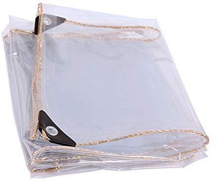 LXLDY Telo Occhiellato Trasparente Anti UV Film PVC Isolante A Effetto Serra Telo Antivento Usato per Terrazza, Campeggio, 0,3 Mm, 16 Specifiche (3x3m)