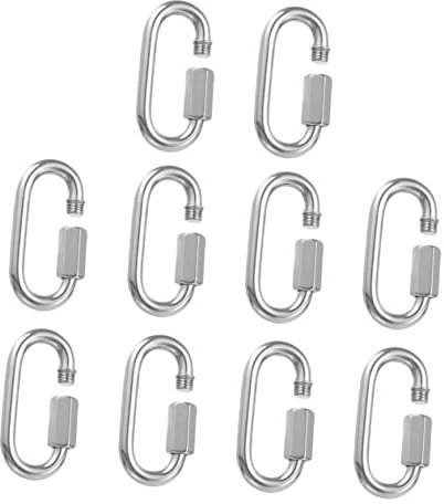 iplusmile 10pezzi Ganci Per Catena Inossidabile Clip Di Collegamento Rapido Per Campeggio Escursioni e Attività Outdoor Resistente e Facile Da Installare