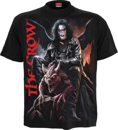 Spiral The Crow - Gargoyle - Front Print T-Shirt Black