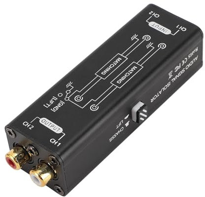 Sound Signal Isolator, Ground Loop Noise Isolator for Radio Stations, TV Stations Sound Transmission, Professional Sound Performance