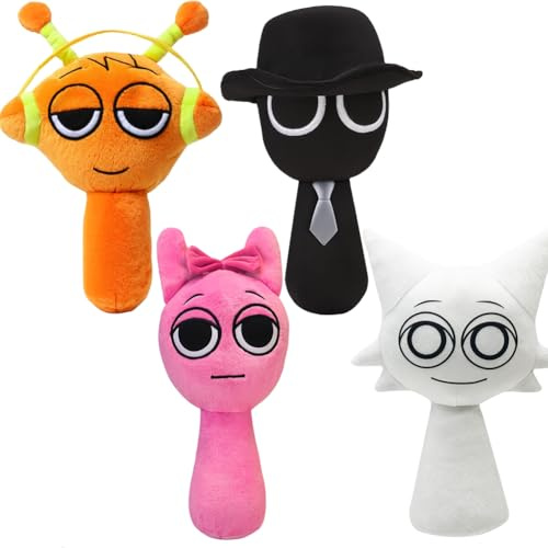 Kouipoie S-prunki Plüschtier,7.8 Weiches Kuscheltier für Kinder & Erwachsene,Lustiges S-prunki Plush Spielzeug als Geschenk zu Geburtstag,Ostern,Toys Fans Lieben Es. (4PCS-B)