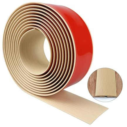 Perfil de transición autoadhesivo, perfil de transición de PVC, 4 cm x 300 cm, barra de transición para alfombras y suelos