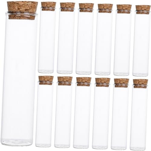 Alipis Frascos De Vidrio Transparentes Con Corcho 60 Ml, Mini Botellas De Almacenamiento Pequeñas De Vidrio Herméticas, Para Laboratorio, Experimentos y Almacenaje, Pack De 24 Unidades