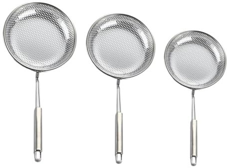 PartyKindom 3stücke Netzsieb Aus Nudelsieb Hot Pot Sieb Mesh Sieb Für Lebensmittel Filter Rostfreies Für Kochen Abgießen Und Trennen Von Flüssigkeiten