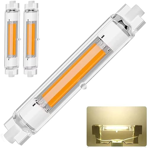 Dvnoua R7S LED 118mm 30W Dimmbar Lampen | 30W R7S LED Stab Lampen Ersatz für 300W Halogen Leuchtmittel, R7s led Glühbirne Naturweiß 4000K 3000LM, Kein Flackern, 360°Abstrahlwinkel, 2er Pack