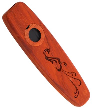 Holz Kazoo für Erwachsene, Musikalisches Blasinstrument in Kaffee | Begleitung für Ukulele und Andere Instrumente, Einfache Handhabung, für Profis im Musikbereich
