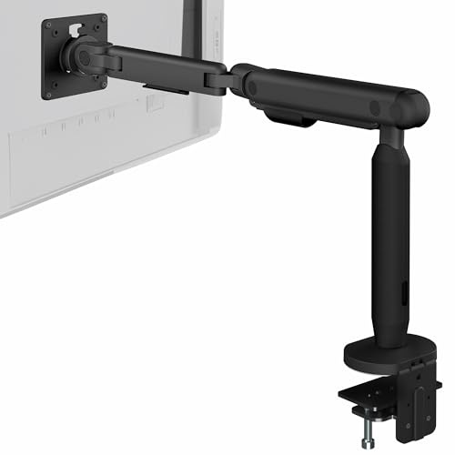 VIVO Flexible Mechanical Arm Single Ultrawide Monitor Desk Mount for Up to 35 inch Screens, Heavy Duty Clamp, Holds Ultra Wides Up to 24.2 lbs, Black, STAND-V10PH