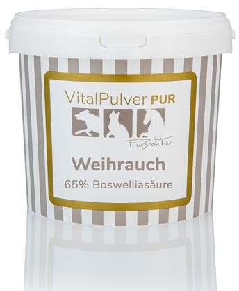 Für Dein Tier VitalPulver Pur | Weihrauch (Boswellia) (1 x 2 kg) | Ergänzung der Fütterung für Hunde, Katzen & Pferde | Reich an Boswelliasäuren | Natürliche Unterstützung für Gelenke & Beweglichkeit