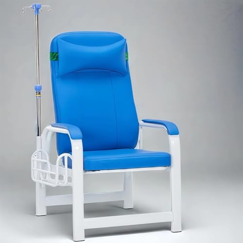 Phlebotomy-stol med IV-stång, liggande för bloddragning på klinik, sjukhus och hemmabruk