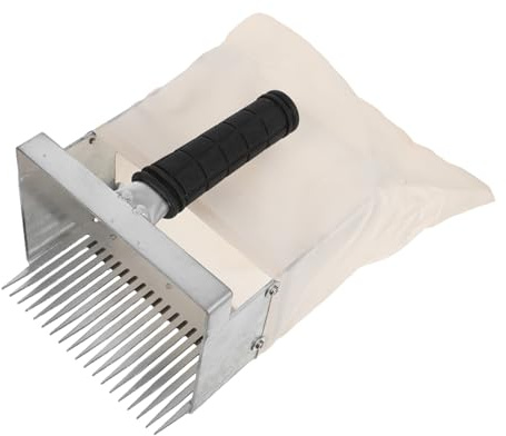 BESPORTBLE Rastrello per Raccolta Mirtilli in Metallo con Manico Ergonomico Raccoglitore Manuale Frutti per Giardinaggio Secchiello Raccolta Mirtilli Versatile all Aperto