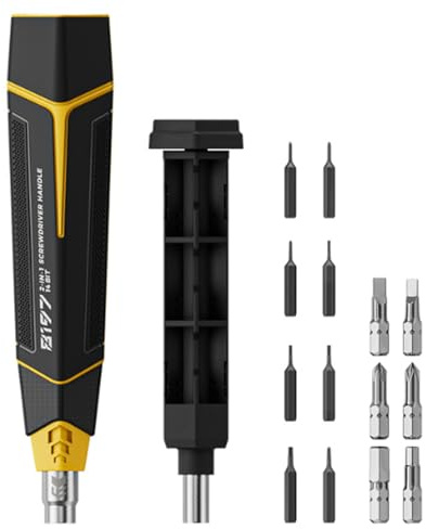 Garosa Compact Multi Bit Screwdriver Set Portable Repair Tool with 14 Precision Bits for Eyeglasses Laptops and Electronics (JM-8197)
