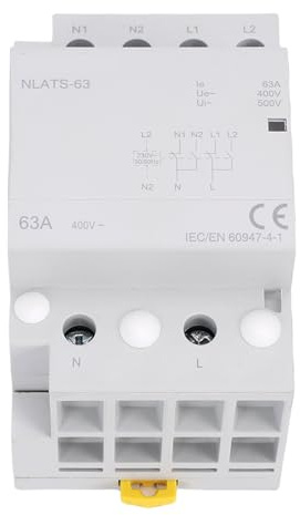 YWBL-WH Commutateur de Transfert Automatique 63A ATS Double Commutateur de Puissance, Type de Contacteur, Montage sur Rail DIN 35 Mm pour Système D'alimentation de Secours de Générateur