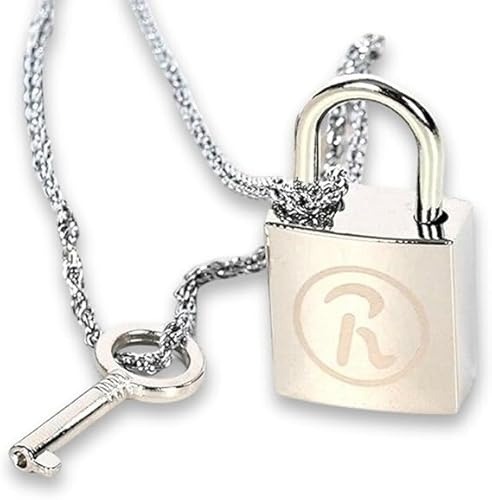 Pidak Double Necklace 50 cm Padlock Ren with Key Rockstar Cosplay Padlock 4 cm