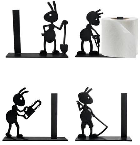 Funny Toilet Roll Holder, 4pcs Novelty Toilet Roll Holder, Toilet Roll Storage, Cute and Novelty Design for Bathroom Shower Room, Kitchen, Bedroom Decor and New Home Gift