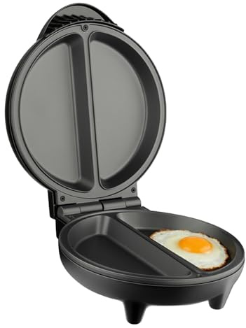 Aparato eléctrico para tortillas | Sartén de tortilla antiadherente de calentamiento rápido y doble zona, Preparador de desayuno Accesorios de cocina, para casa viaje camping viajes cocina